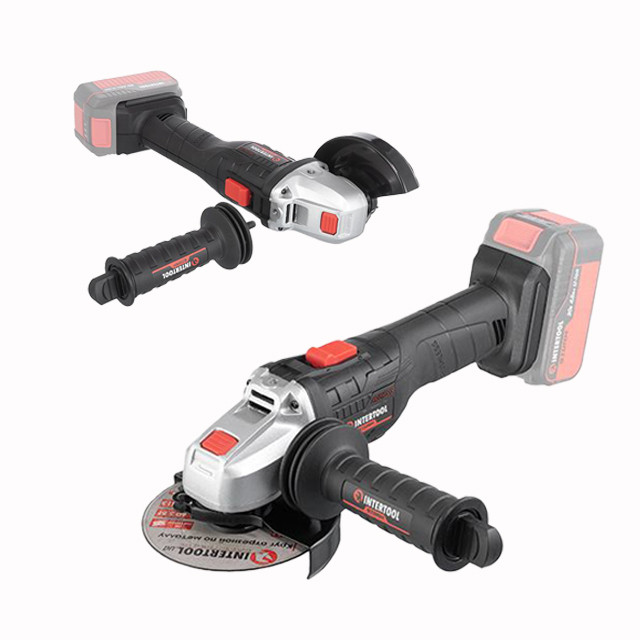 Шліфмашина кутова акумуляторна з безщітковим двигуном 20 В, 10000 об/хв, без ЗП та АКБ INTERTOOL WT-9366, фото 1
