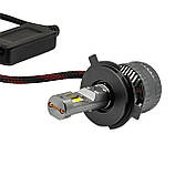 H4 лампа світлодіодна 65W Kelvin 6000K 8000LM з обманкою Гарантія, фото 4