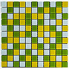 Мозаїка з декоративного скла 298х298х4,5мм Жовто-зелена SW-00002362