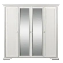 Шафа для одягу 4D(2S) з ДСП/МДФ ВАЙТ Ясен сніжний/Сосна срібна Gerbor