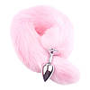 Анальна пробка лисиці, маленька пробка для ануса хвіст лисиці рожевого кольору, втулка анальна, фото 3