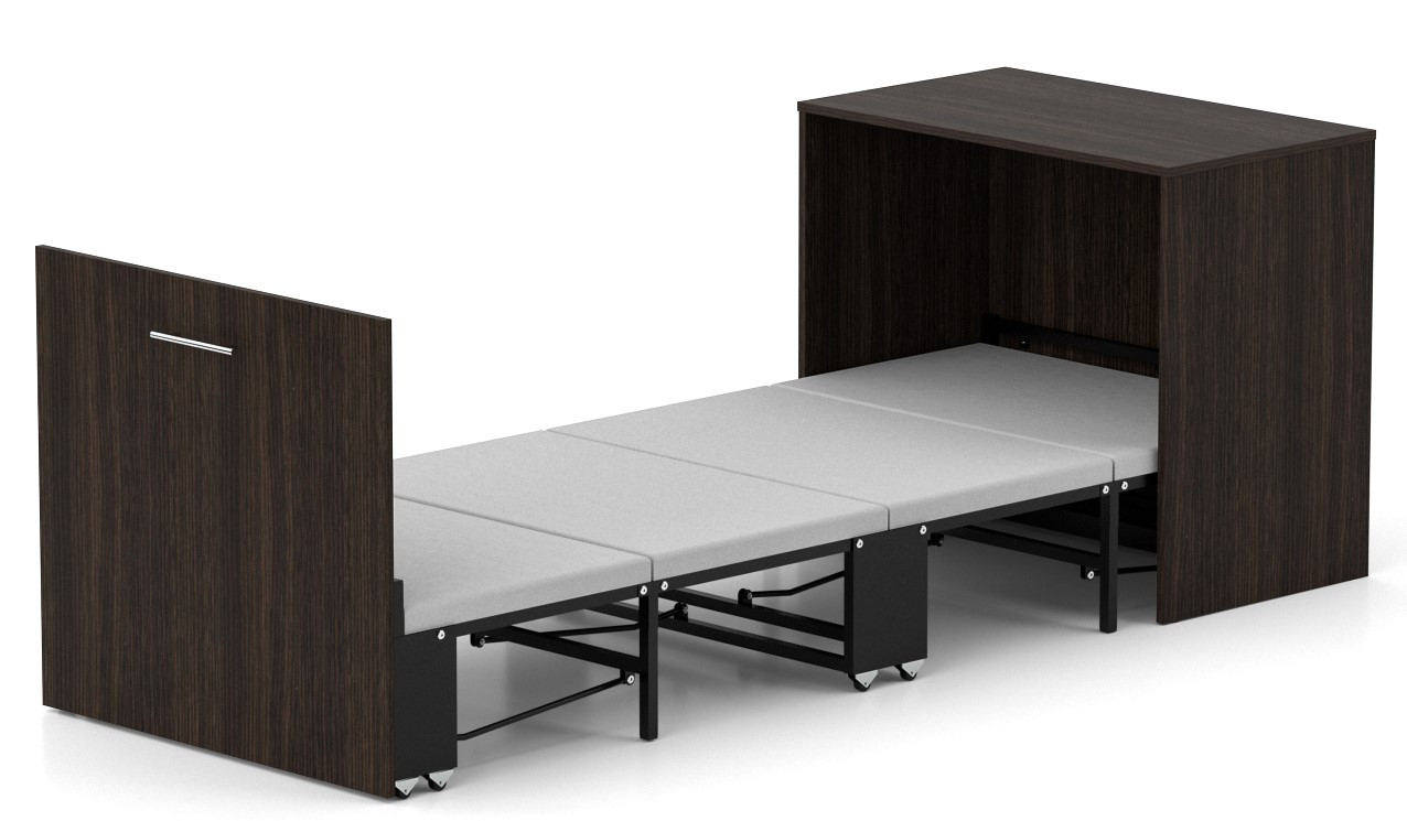 Компактне ліжко-трансформер з комодом Sirim 2в1 Венге для малогабаритних квартир Knap Knap, фото 1