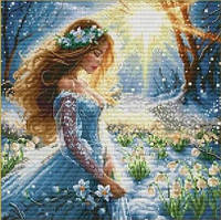 Набір для вишивання хрестиком "Прихід весни", канва 34 х 34 см