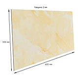 Самоклеюча стінова PET плитка Бежевий мармур 600*300*2мм, фото 3
