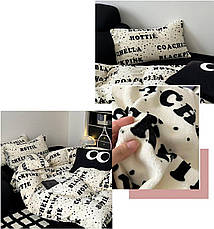 Велюрова постільна білизна Євро розмір, фото 4