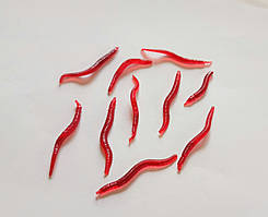 Силіконові черв'яки для риболовлі (10 шт.)