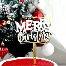 Акриловий топер  "Merry Christmas"