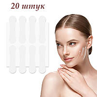 Невидимые лифтинговые наклейки тейпы для подтяжки лица Face Tape 20 штук