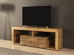 Тумба під телевізор із led підсвічуванням 140см шириною Тумби під TV із Ламінованого ДСП Сучасна тумба ТБ