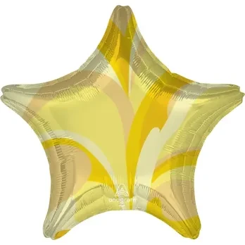 Фольгована куля з малюнком Anagram Зірка Мармур золотий 18" (45 см)