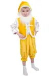 Карнавальный костюм для мальчика ГНОМ велюр желтый без бороды 92-116 см
