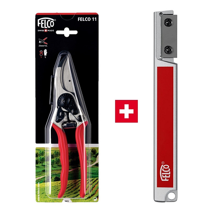Набір секатор Felco / Фелко 11 + точильний інструмент 906 (Швейцарія), фото 1
