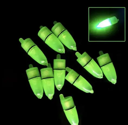 Світлячок на батарейках для нічної риболовлі Світлячок для бубончика (100 шт. уп), фото 1