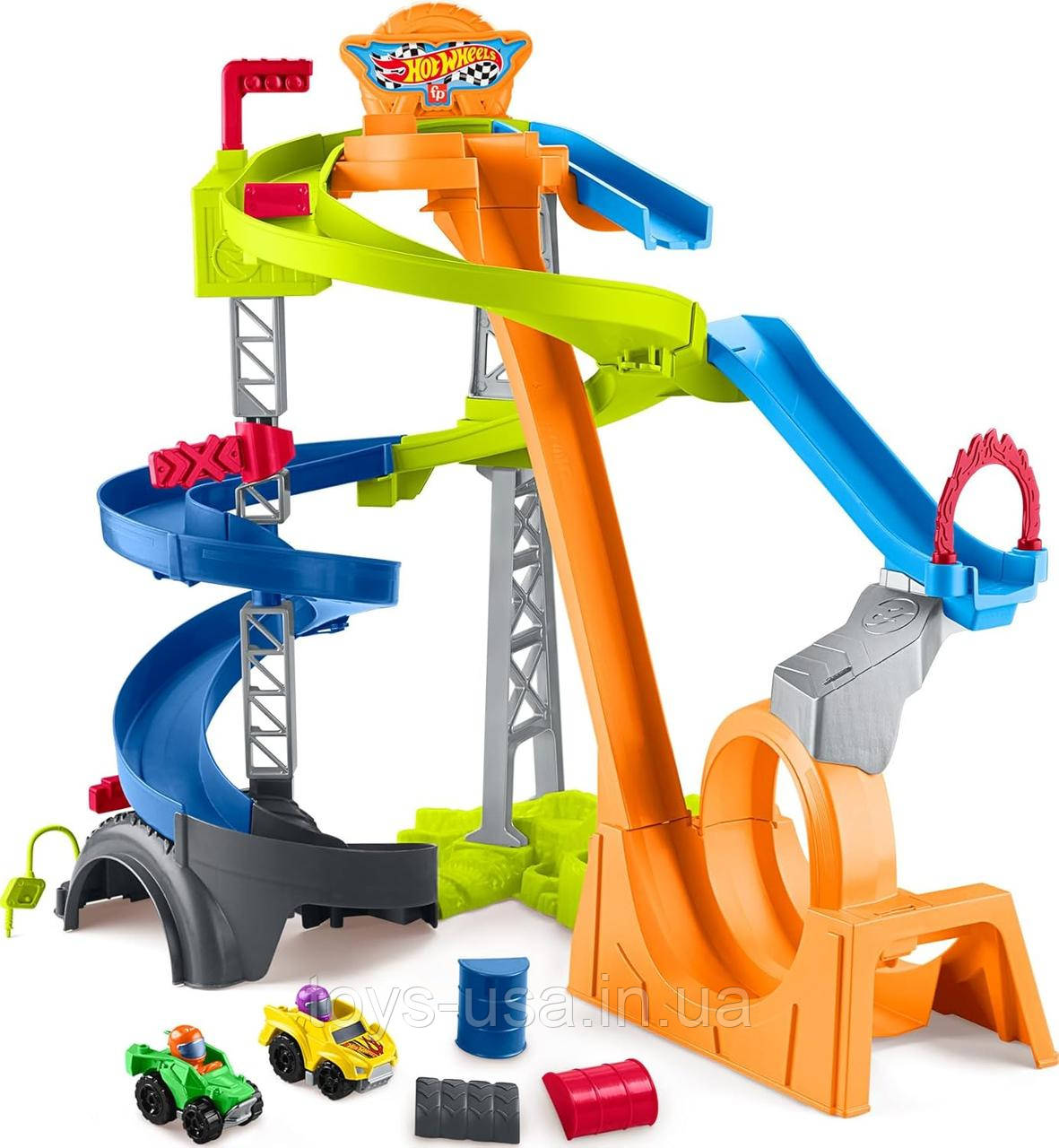Трек Hot Wheels Fisher-Price Little People Spiral Speedway хот вілс фішер прайс маленькі люди Спіральний