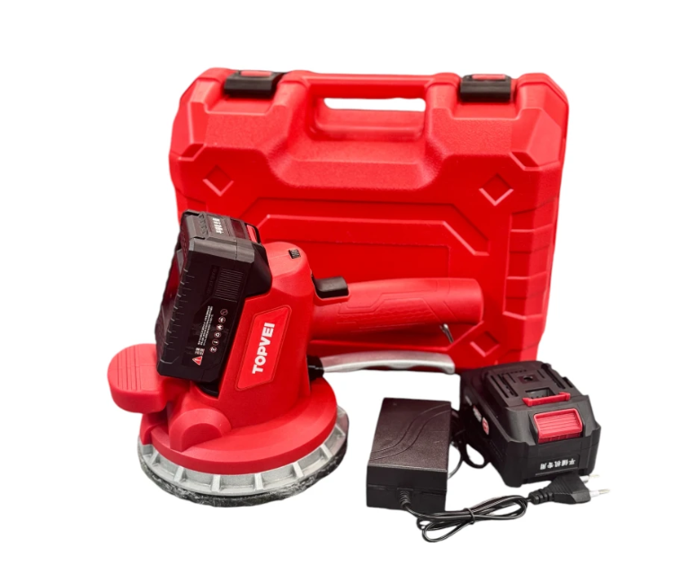 Віброприсоска для укладання плитки TOPVEI RED V10-2ак 4A/h 21v (V10-2red)+ КЕЙС, фото 1