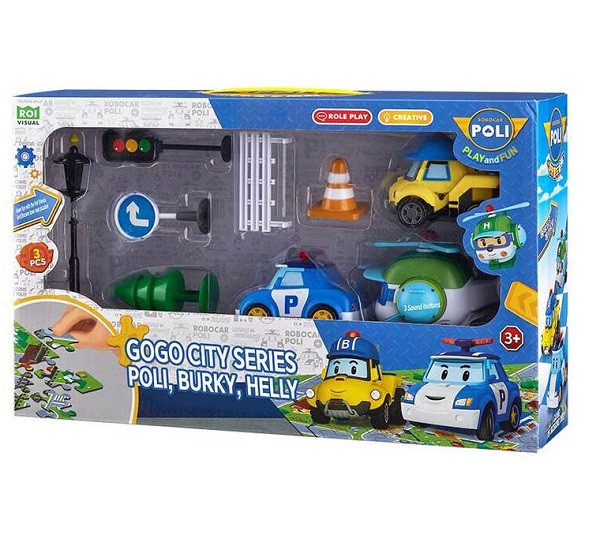Robocar POLI Ігровий набір Міська серія (Полі, Баккі, Хеллі) (серія GoGo), фото 1