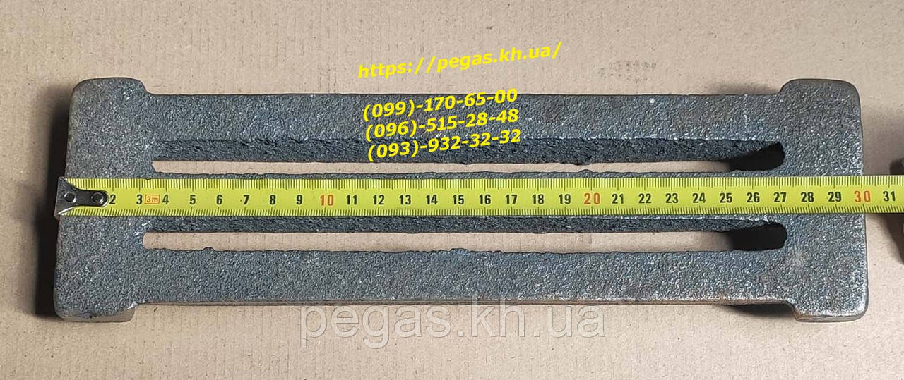 Чавунний колосник рушта кчм кст 16 300х100 мм котли, мангал, барбекю чавунне литво