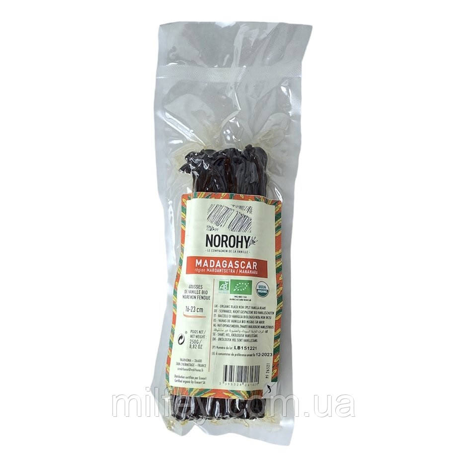Стручки ванілі BIO (Мадагаскар), Norohy Valrhona, 250 г, фото 1