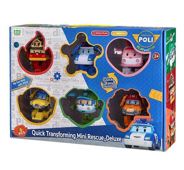 Robocar POLI Ігровий набір Міні рятівники-трансформери делюкс (6 шт)