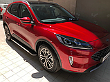 Бічні пороги RedLine V1 на Ford Kuga 2019+ Пороги майданчика Форд Куга 2 шт., фото 4