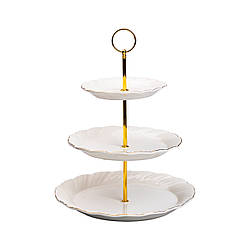 Фруктівниця на 2 яруси фуршетна стійка для закусок цукерниця