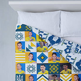 Ковдра стьобана з фотодруком, двостороннє збірна України