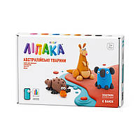 Набір пластиліну, що самостійно твердіє, Ліпака - Австралійські тварини: качкодзьоб, кенгуру, коала