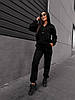 Стильний жіночий зимовий прогулянковий флісовий костюм: кофта-батник та штани, фото 3
