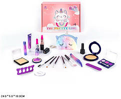 Косметика дитяча ігрова палетка тіней лаки пудра кисті аксесуари