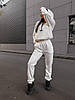 Стильний жіночий зимовий прогулянковий флісовий костюм: кофта-батник та штани, фото 10