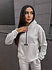Стильний жіночий зимовий прогулянковий флісовий костюм: кофта-батник та штани, фото 7