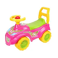 Трактор-каталка "Принцеса" для дівчаток яскрава безпечна з реалістичним кермом та схованкою для іграшок 2.03 кг