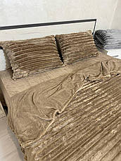 Велюрова постільна білизна Шарпей королевский Євро Карамельний, фото 5