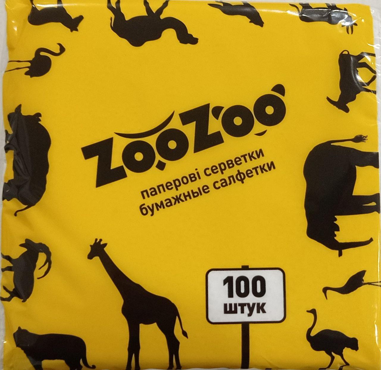 Серветки паперові 100шт 24*24  білі