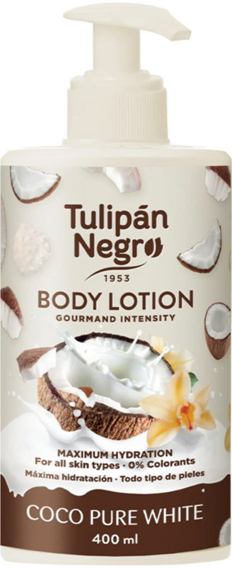 Лосьйон для тіла Ніжний кокос TULIPAN NEGRO, 400 мл