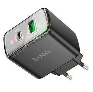 МЗП Hoco CS42A Smart PD30W+QC3.0 charger(EU) Black, фото 2