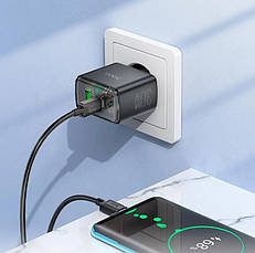 МЗП Hoco CS42A Smart PD30W+QC3.0 charger(EU) Black, фото 3