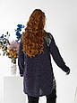 Стильна туніка з ангори софт розмір плюс Кассі джинс (52-70), фото 3