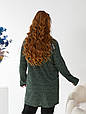 Стильна туніка з ангори софт великий розмір  Кассі зелена (52-70), фото 3