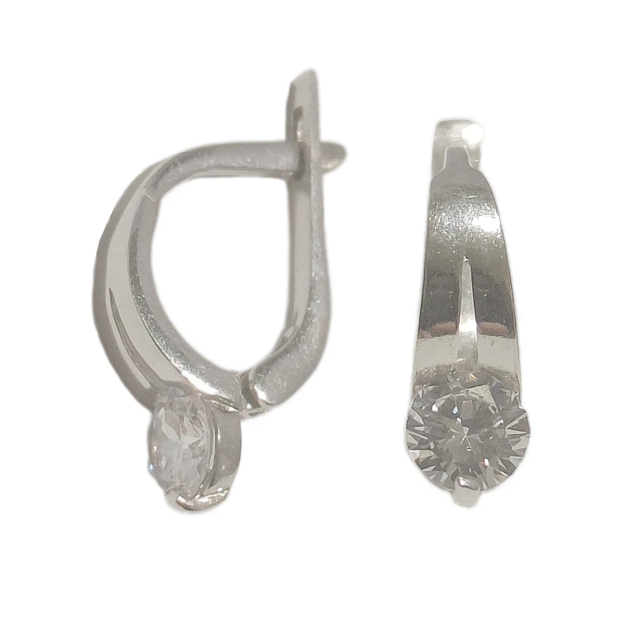 Срібні сережки Джайв з фіанітом 5881-р, фото 1