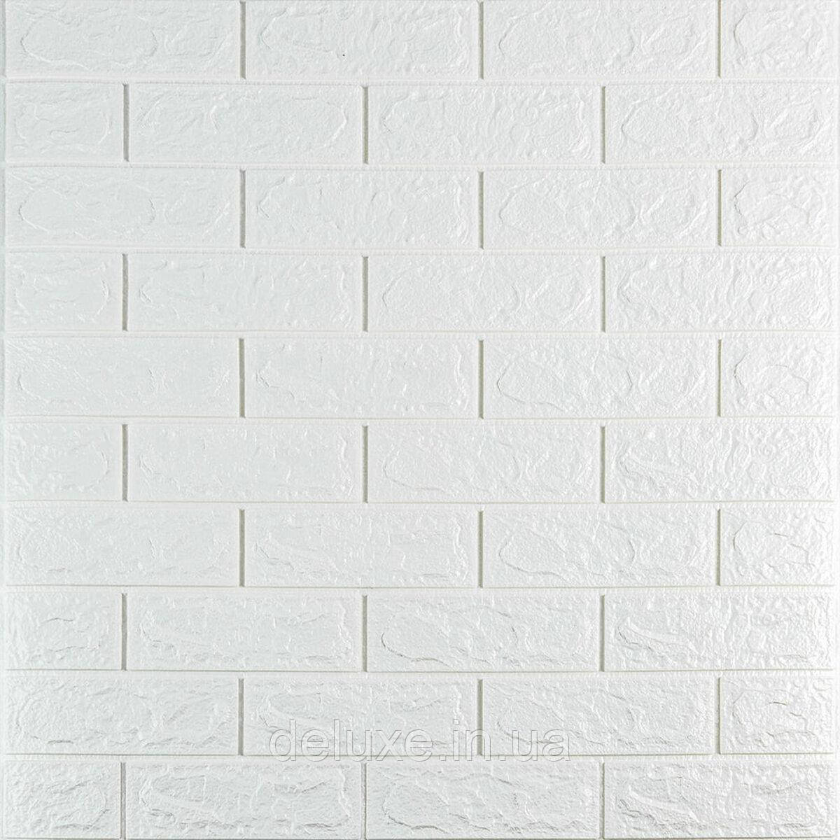 3D панель самоклеюча 690х780х5мм цегла Білий (001-5) SW-00000029, фото 1