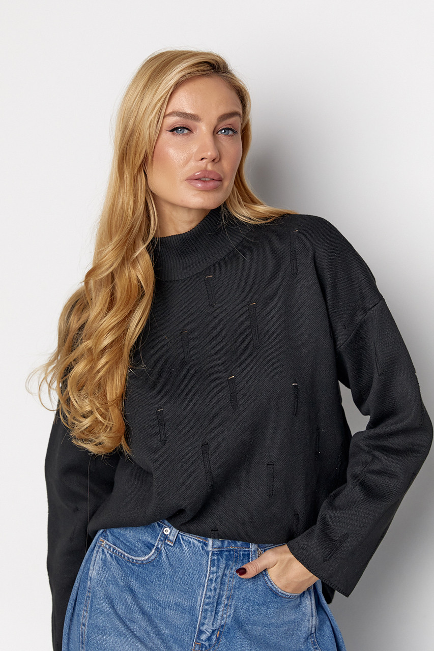 Жіночий светр із рваним декором, фото 1