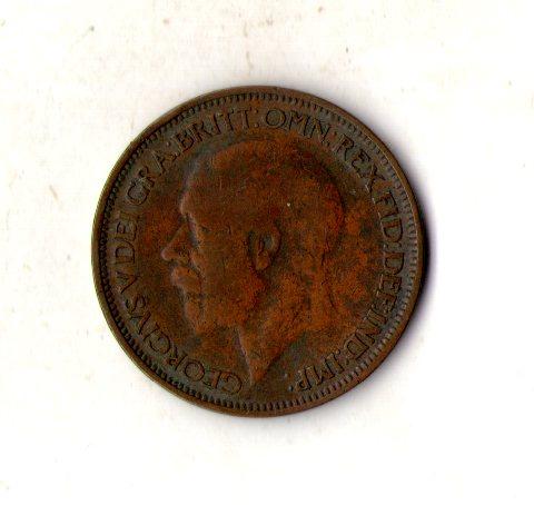 Велика Британія  Король Георг V 1/2 пенні 1927 рік №2655
