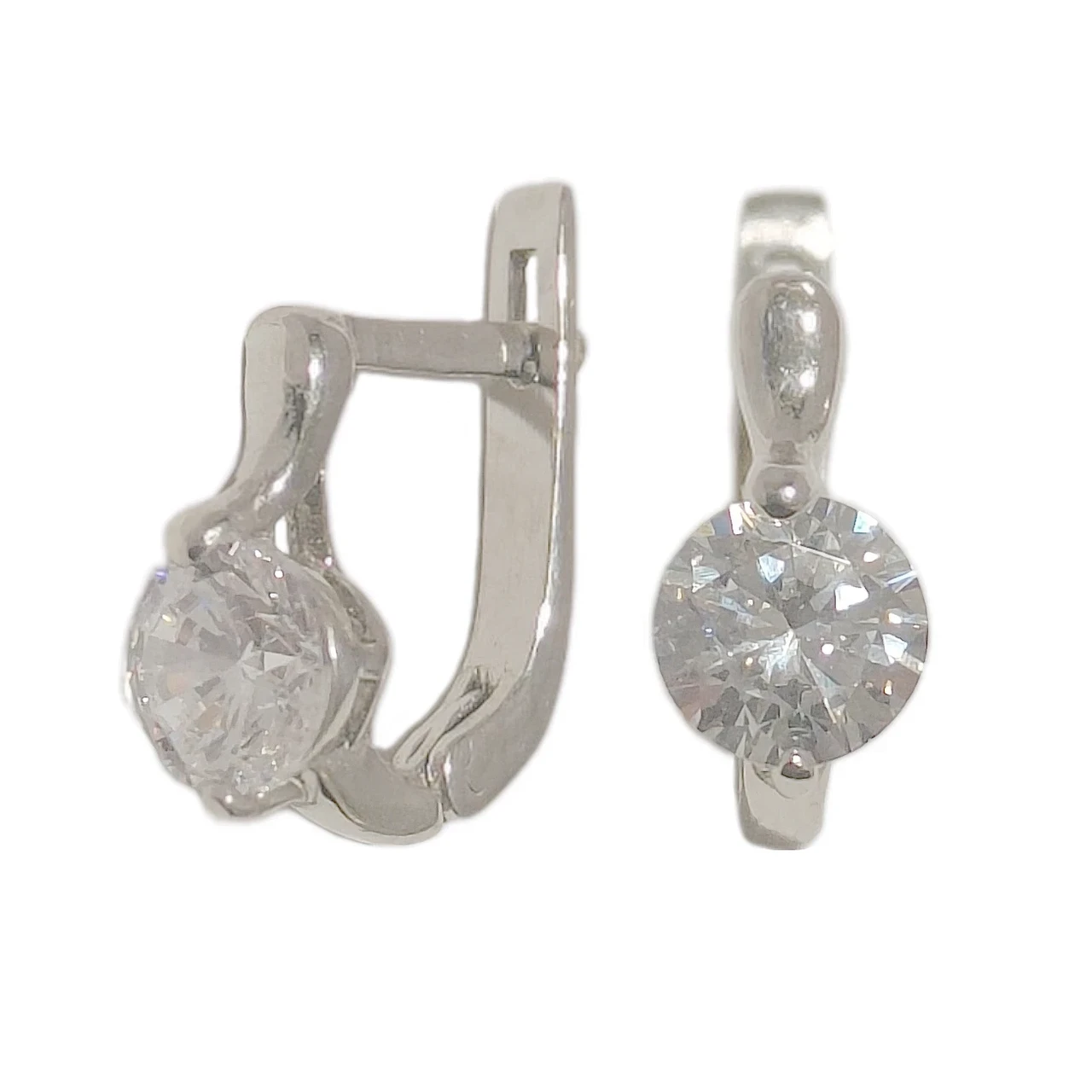 Срібні сережки з фіанітом 53002-р, фото 1