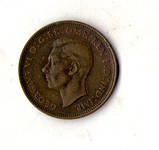 Велика Британія  Король Георг VI 1/2 пенні 1947 рік №2654, фото 3