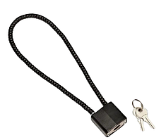 Навісний замок Solve з тросом 20 см Black KT6009002 solve