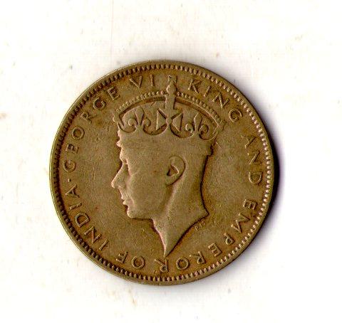 Ямайка  Король Георг VI 1 пенні 1945 рік №2662