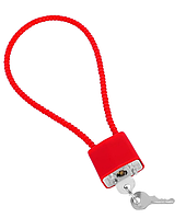 Замок навісний Solve з тросом 20 см Red KT6009005 solve