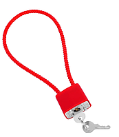 Замок навісний Solve з тросом 28 см Red KT6009006 solve