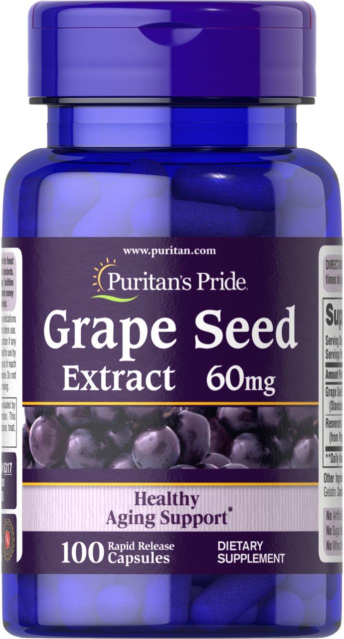 Grape Seed Extract 60 mg with Resveratrol 30mcg - 100 capsules